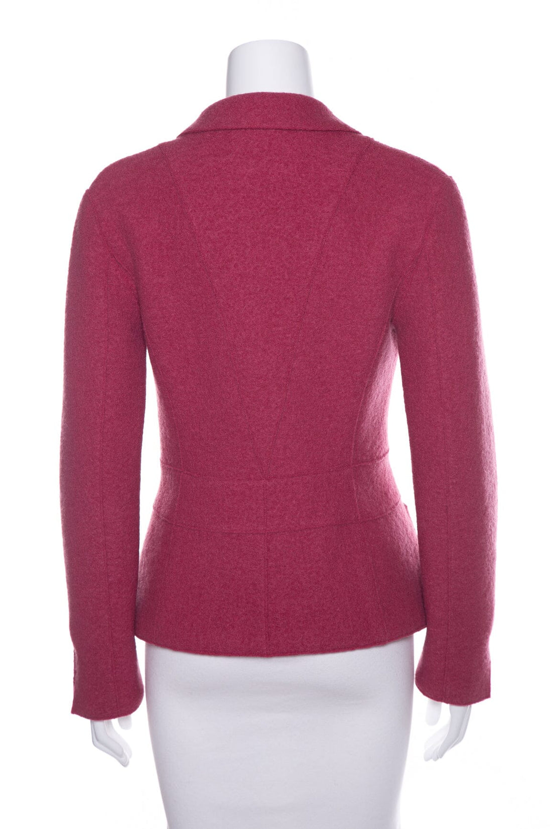Chanel Vintage 1999 Pink Wool Button Up Jacket SZ 36