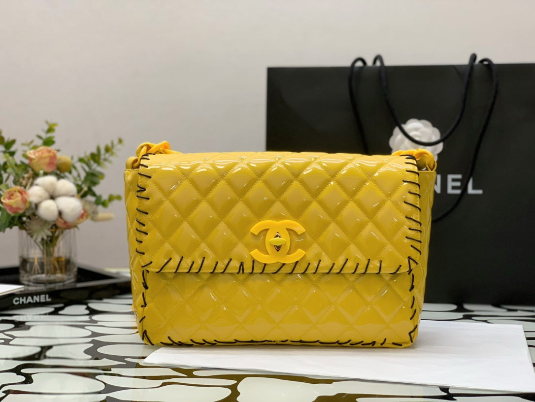 CHLVinyl Classic Yellow Shoulder bag For Womtlm 29cm/11.5in