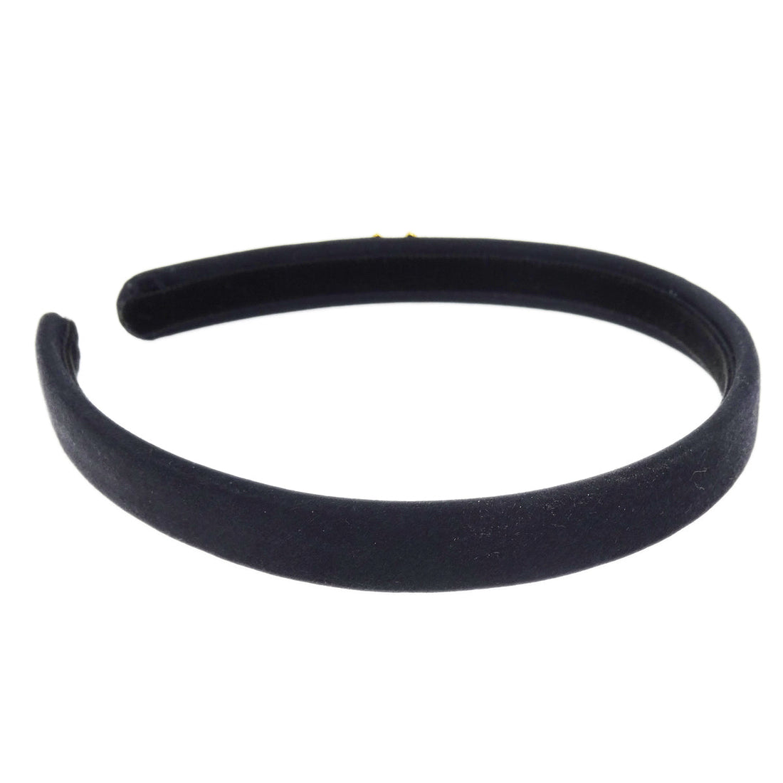 Chanel Satin Headband Hair Accessories Black