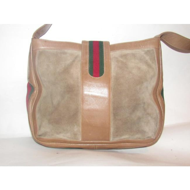 SALE! Gucci Horsebit Vintage Purses Beige Suede Hobo Bag