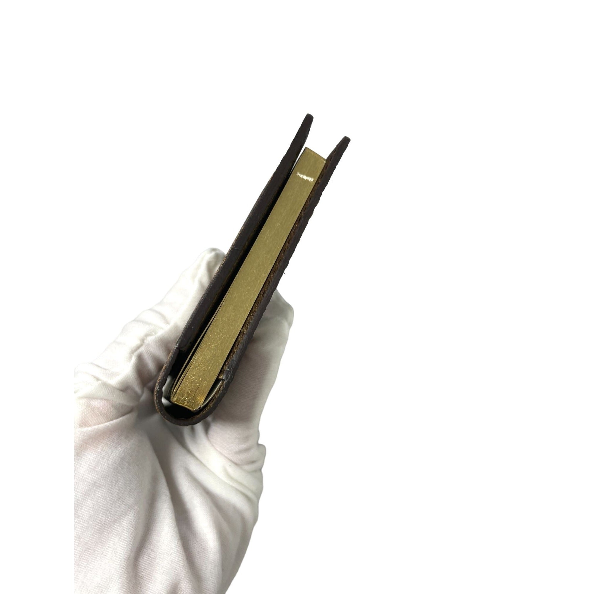 LOUIS VUITTON Louis Vuitton Damier Ebene Agenda Pocket Cover - Brown