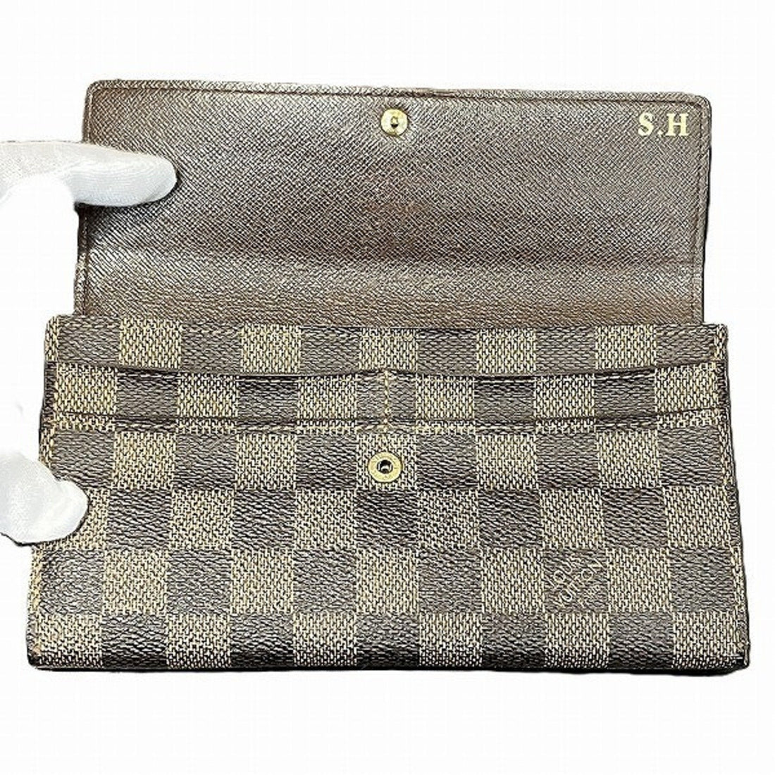 Louis Vuitton Damier  Damier Canvas Galle Damier Canvas Long Wallet (Bi-Fold)