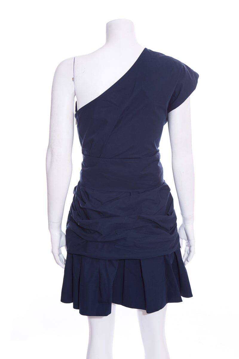 Derek Lam 10 Crosby Navy One Sleeve Mini Dress SZ 10