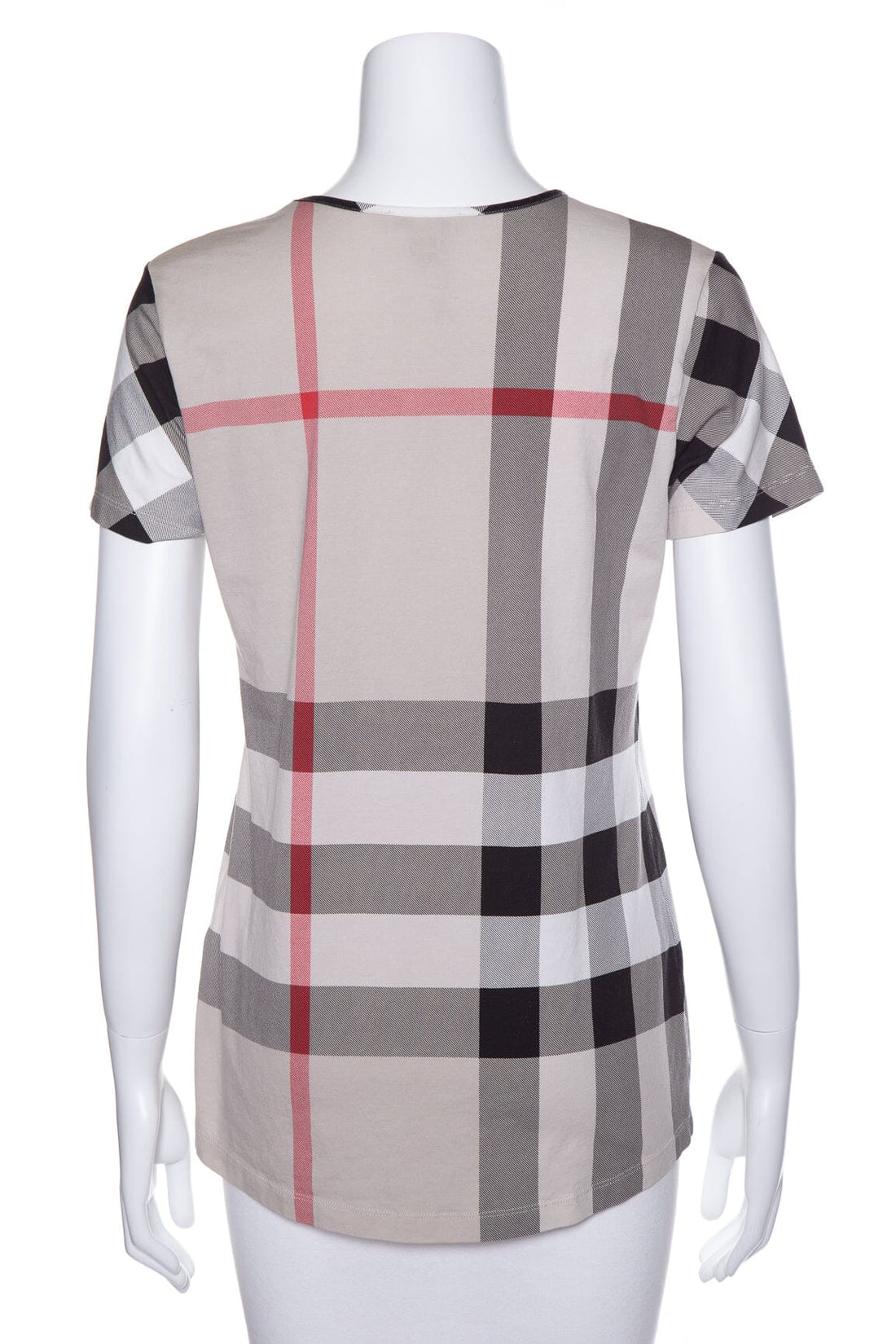 Burberry Plaid Cotton T-Shirt SZ L