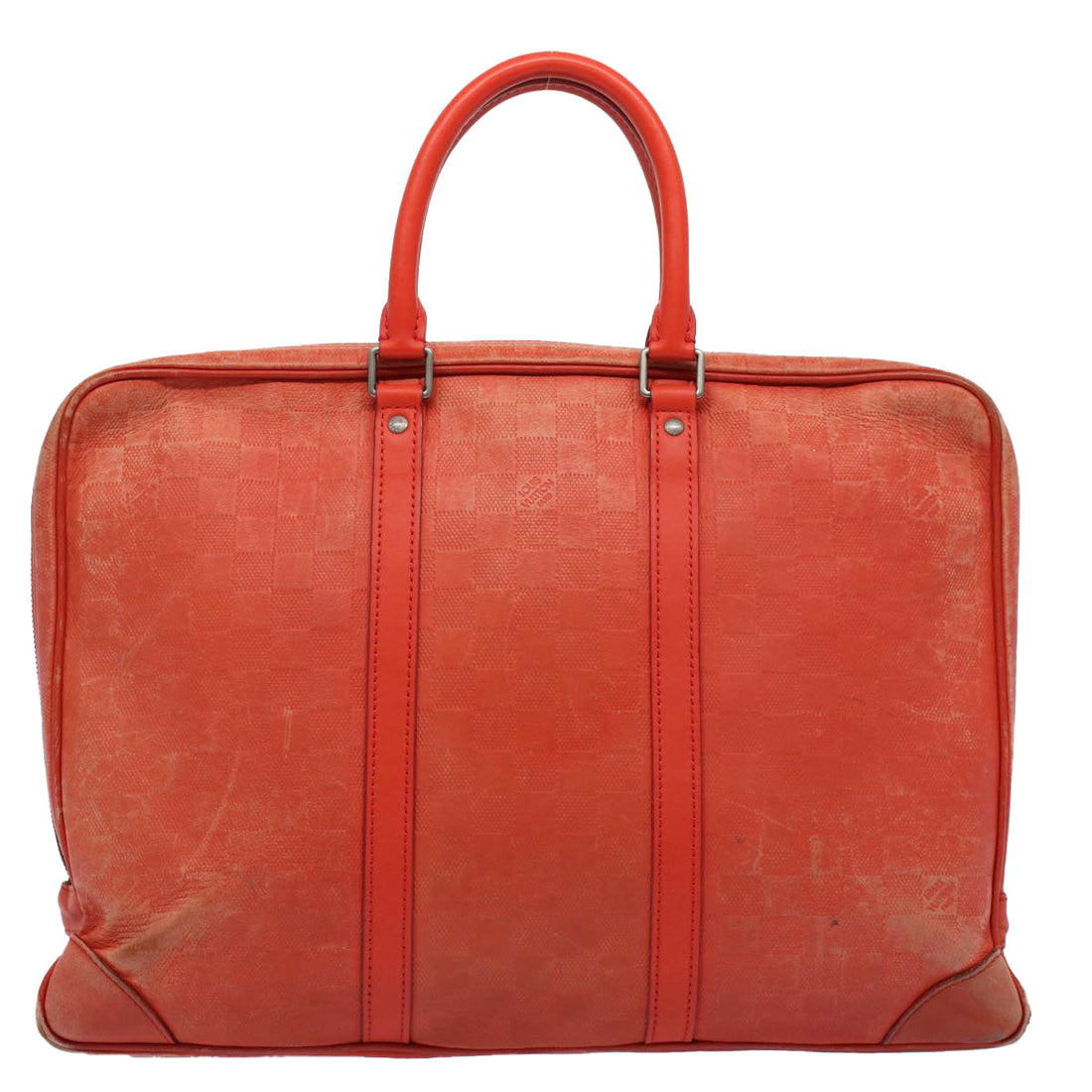 LOUIS VUITTON Damier Infini  Porte Documents Voyage Bag Orange M56004 Auth 55372
