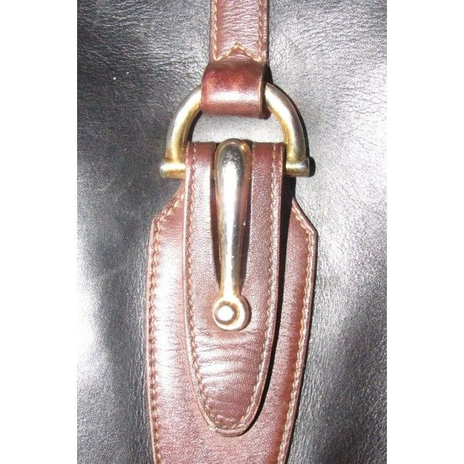 Gucci RARE black leather Jackie hobo with brown & horse bit accents