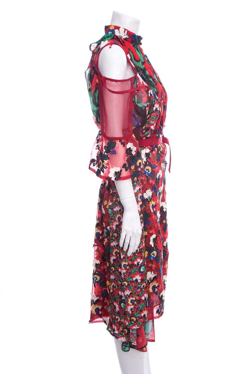 Sacai Red & Multi Dress SZ 3
