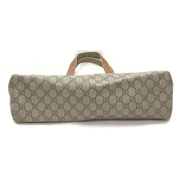Gucci Gg Supreme Bag Guccissima Ccleather Brown G Printredgreen Coated Canvasleather Tote