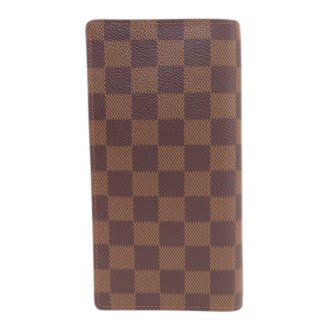 Louis Vuitton Damier Canvas Ebene Damier Canvas Long Wallet (Bi-Fold)