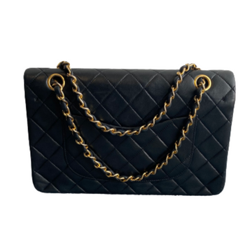 Chanel Black Leather Double flap shoulder bag