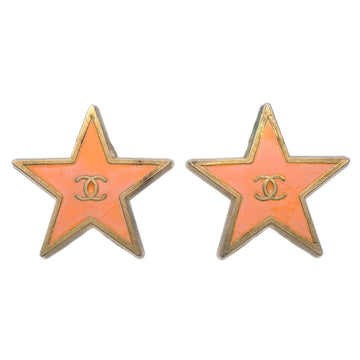 Chanel Star Earrings Clip-On Pink 01P