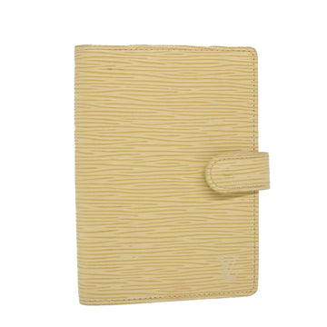 LOUIS VUITTON Epi Agenda PM Day Planner Cover White Yvoire R2005J LV Auth 58113