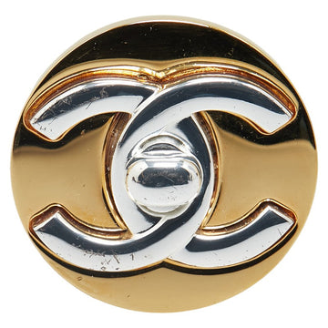 Chanel Vintage Coco Turn-Lock Vial Brooch Vial  G Silver Mecca Metal  CHANEL  Diving