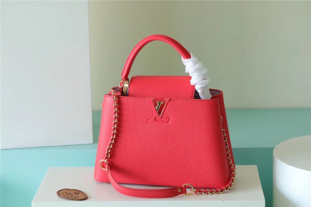 LV Capucines MM Taurillon Red For Womtlm, Womtlm’s Bags, Shoulder And Crossbody Bags 12.4in/31.5cm LV 