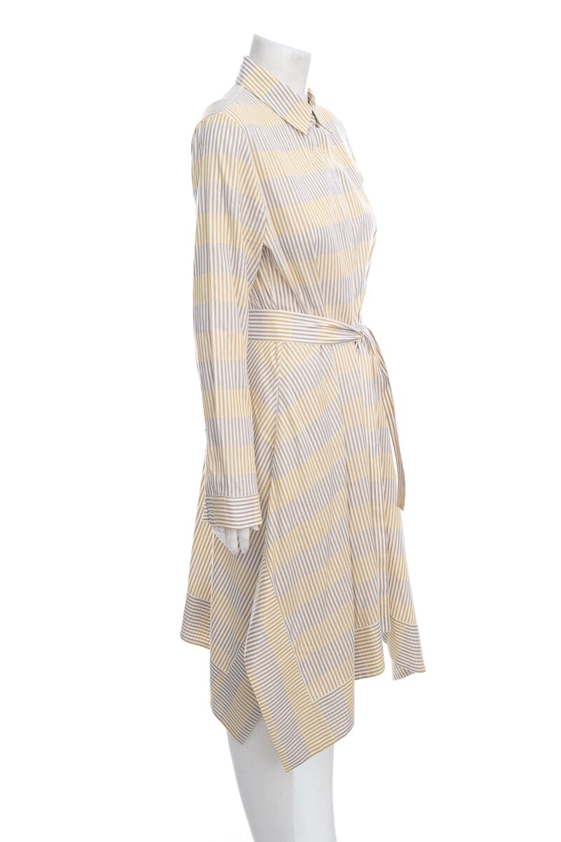 Rani Arabella Mustard Striped Shirt Dress SZ M