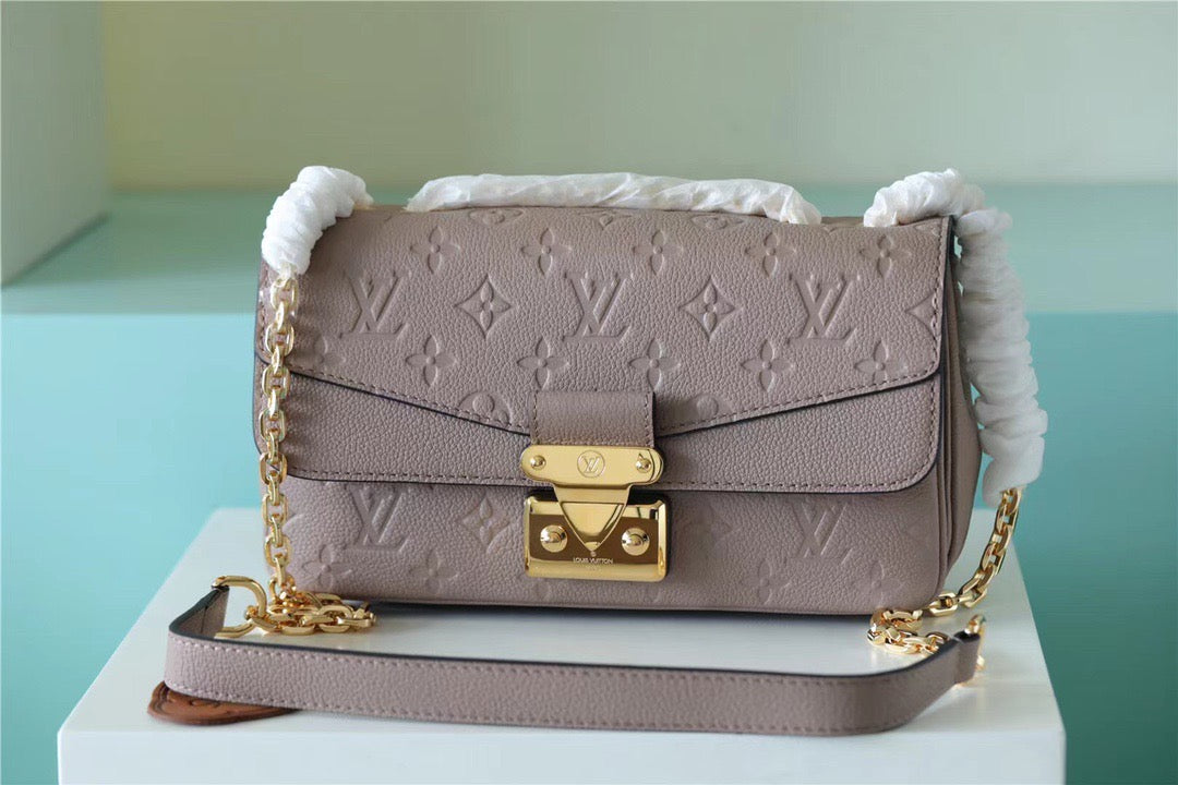 LV Marceau Monogram Empreinte Dove Gray For Womtlm,  Shoulder And Crossbody Bags 9.6in/29.5cm LV M46199