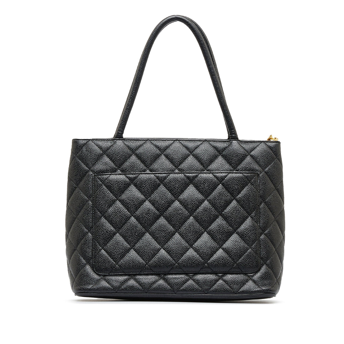 Black Chanel Caviar Medallion Tote Bag