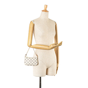 White Louis Vuitton Damier Azur Mini Pochette Accessoires Handbag