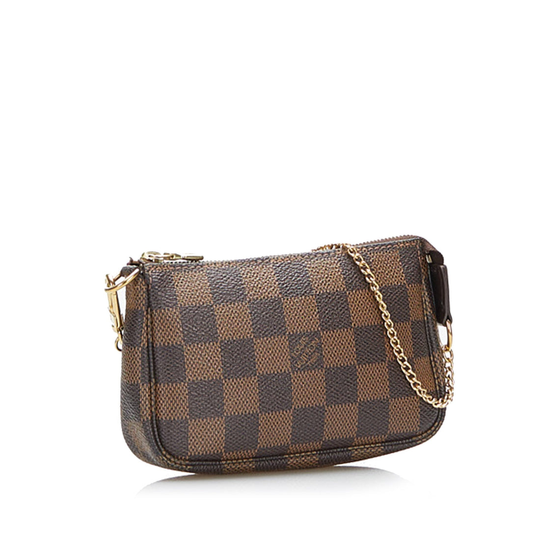 LOUIS VUITTON Damier Ebene Mini Pochette Accessoires Brown