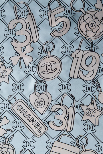 Chanel square Blue & White 31  Scarf