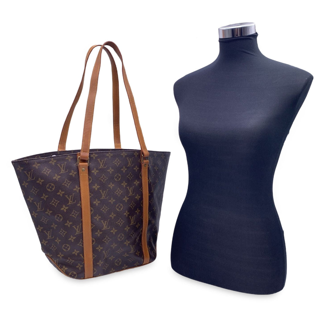 LOUIS VUITTON Vintage Monogram Canvas Sac Shopping Bag Tote
