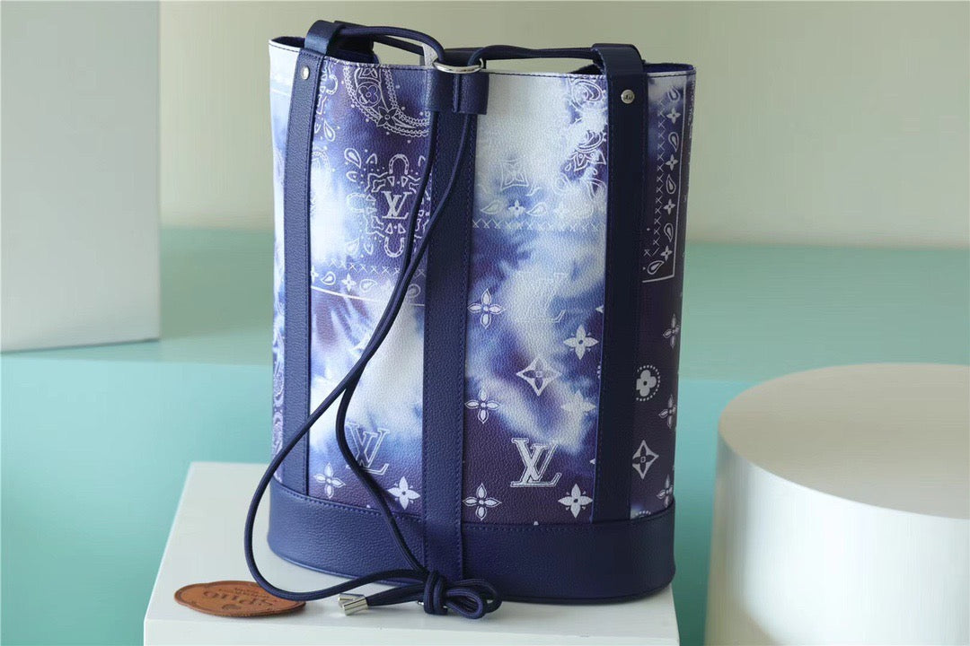 LV Randonee Messtlmger Monogram Stripes Blue For Mtlm, Bags, Shoulder And Crossbody Bags 10.4in/26cm LV 