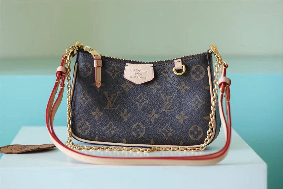 LV Easy Pouch On Strap Monogram Canvas For Womtlm,  Shoulder And Crossbody Bags 19cm/7.5in LV