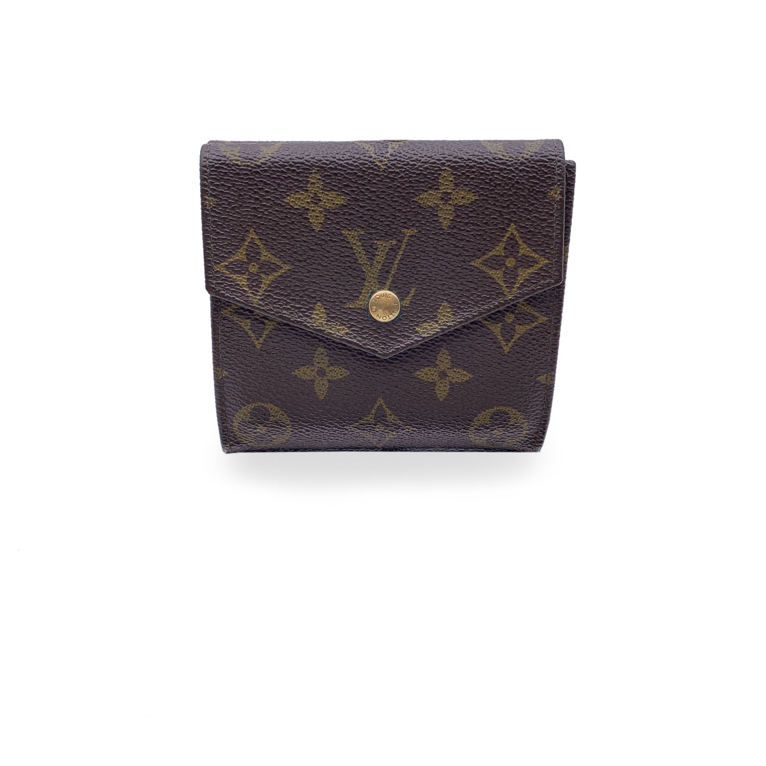 LOUIS VUITTON Vintage Monogram Compact Double Flap Wallet M61652
