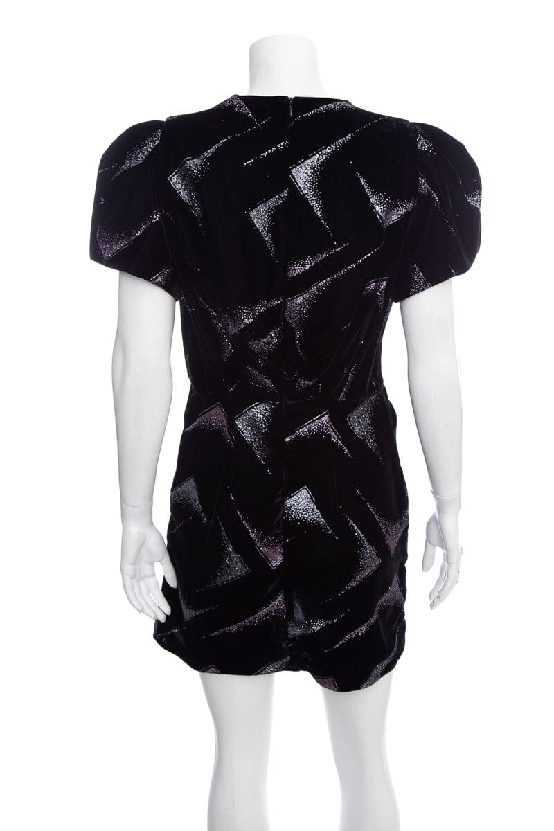 IRO Black Velvet Shimmer Mini Dress SZ 36
