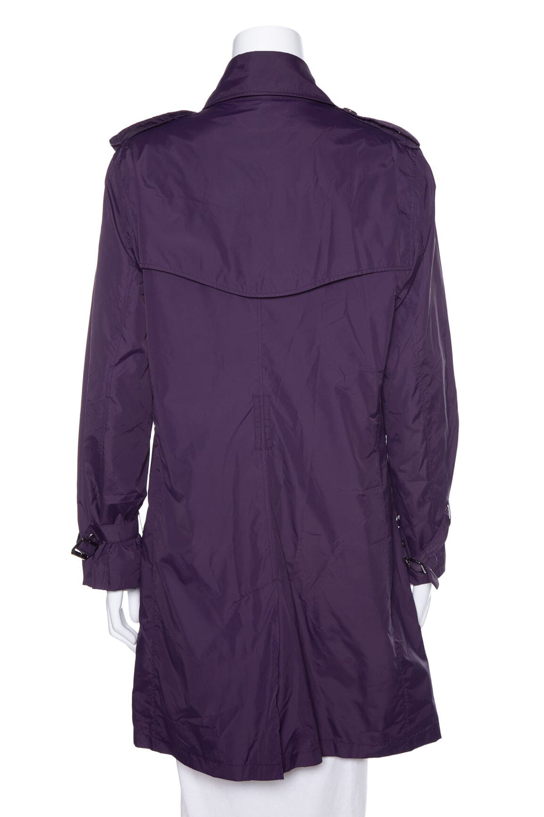 Burberry Purple Nylon Trench Jacket SZ 10