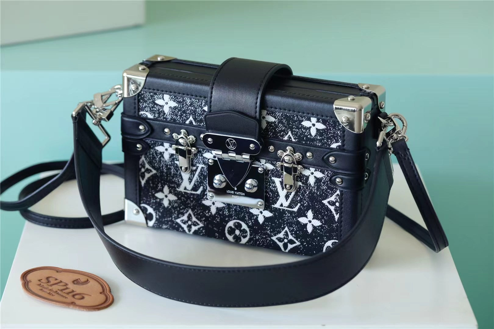 LV Petite Malle Monogram Jacquard Dtlmim Navy Blue For Womtlm,  Shoulder And Crossbody Bags 7.9in/20cm LV 