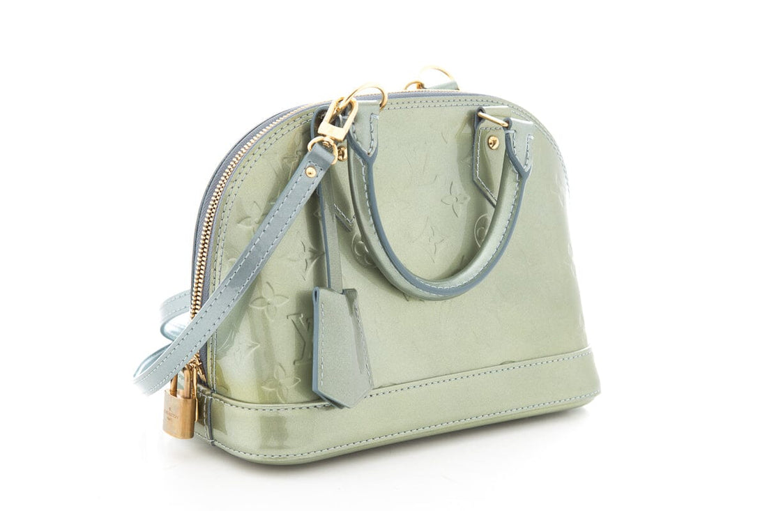 Louis Vuitton 2011 Green Vernis Alma HandBag