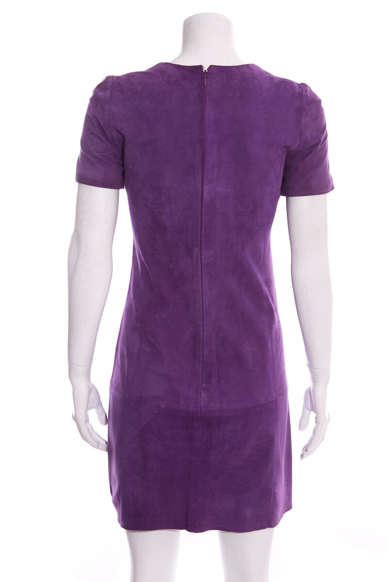 Balenciaga Purple Suede Dress SZ 38
