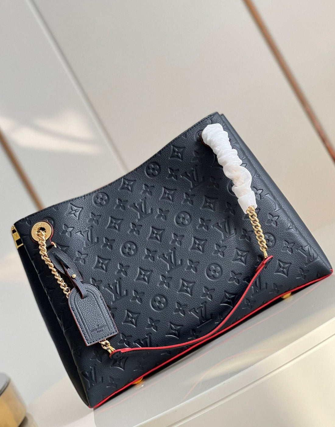 LV Surtlme MM Monogram Empreinte Black/Red For Womtlm,  Shoulder Bags 14.6in/37cm LV M43759
