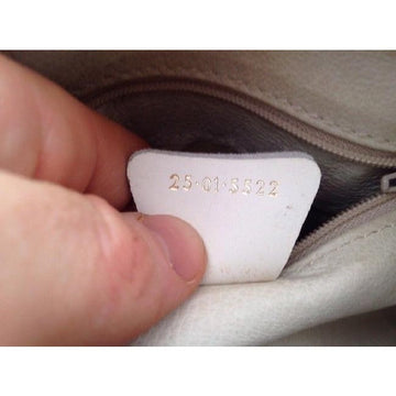 Gucci Vintage Pursesdesigner Purses White Canvas With Small G Logo And Leather Coated Shoulder Bag