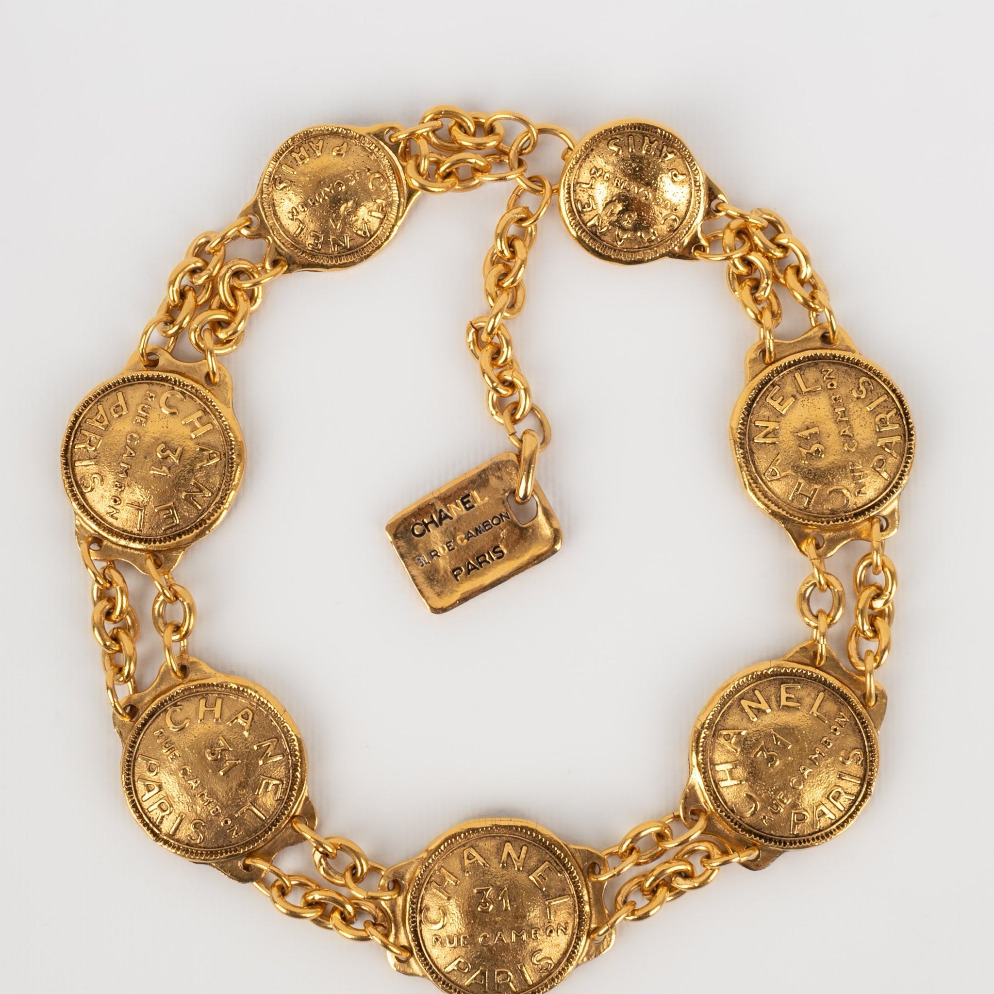 Collier court en m�tal dor� Chanel