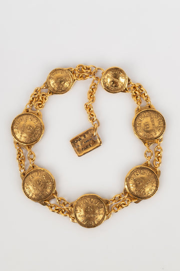 Collier court en m�tal dor� Chanel