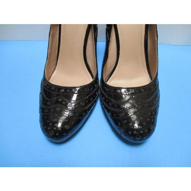 Joan And David Black Patent Almond Toe Pumps Size Us