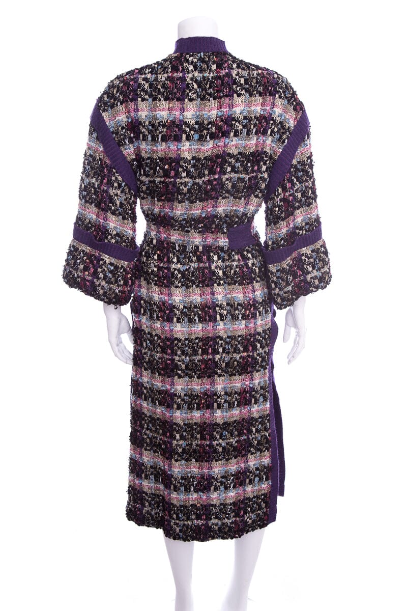Chanel 2007 Purple & Black Tweed Sweater SZ 42