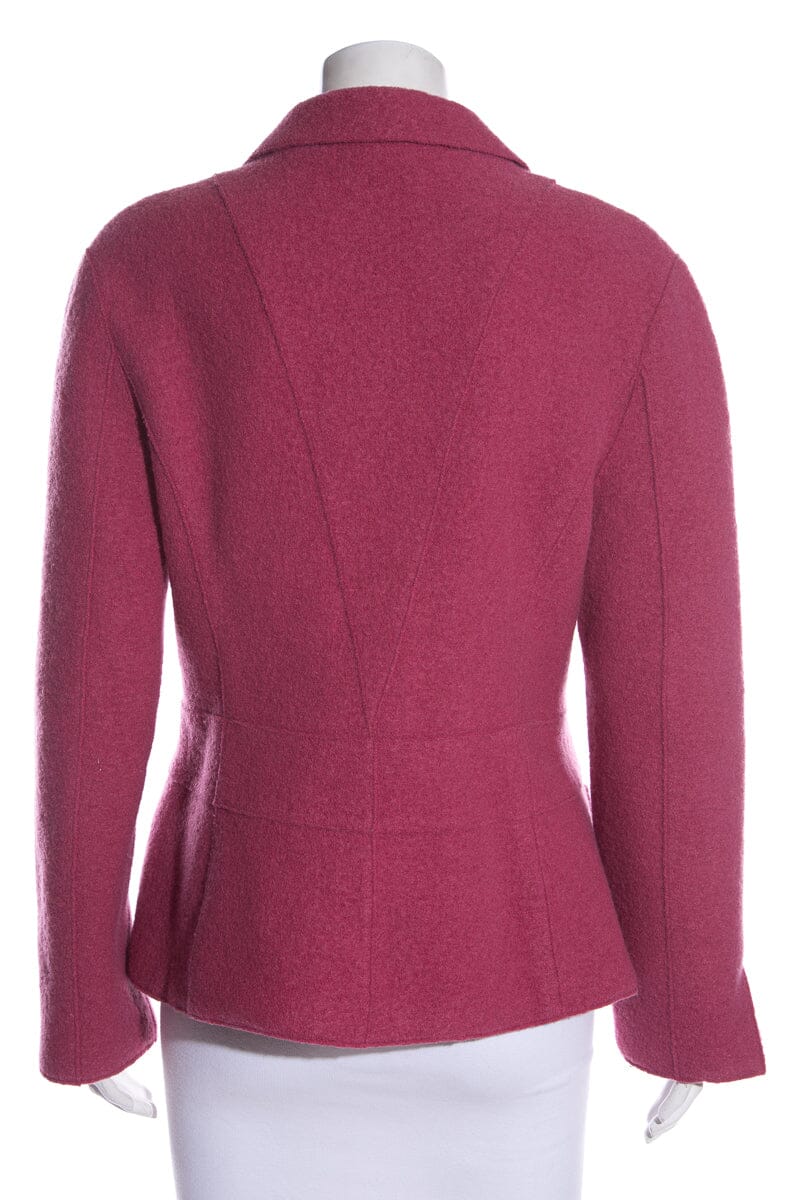 Chanel Pink 1999 A/W Boiled Wool Jacket SZ 40