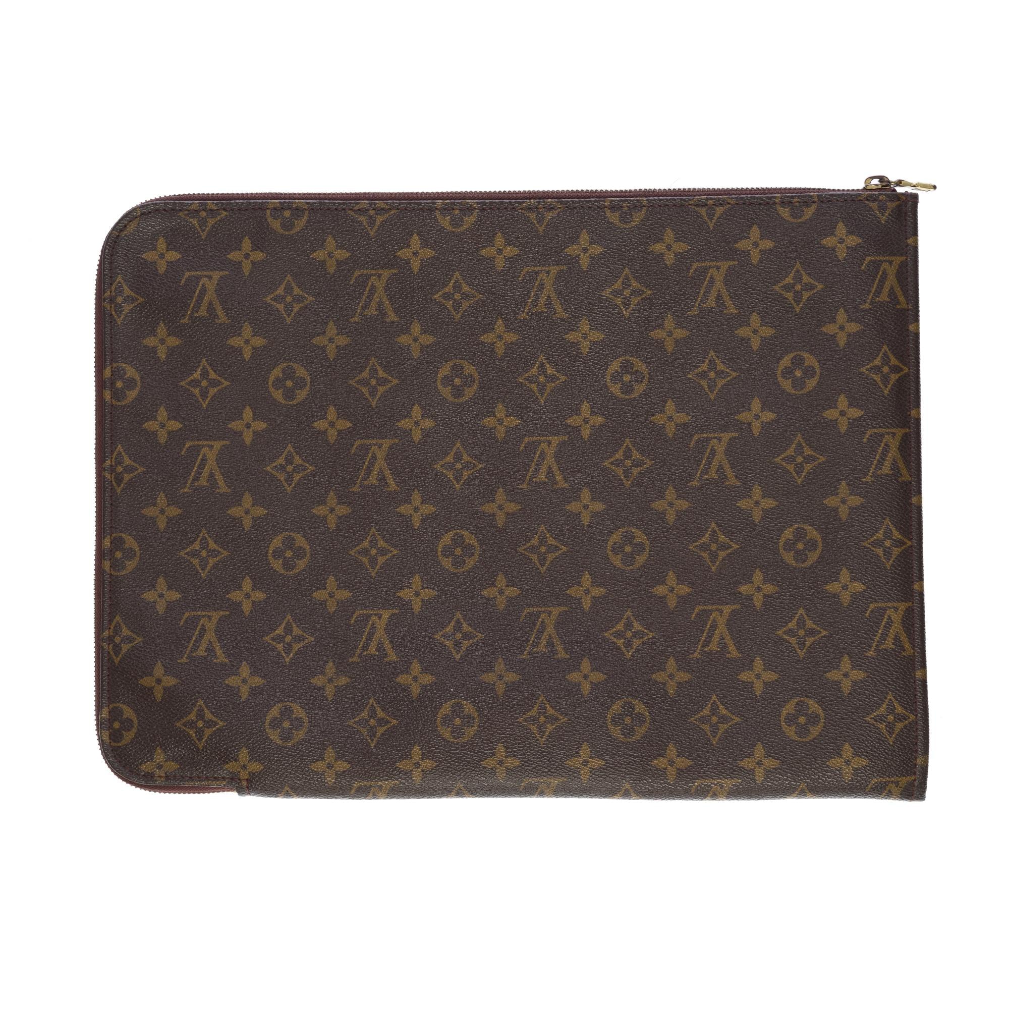 LOUIS VUITTON document holder in brown monogram canvas