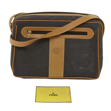 FENDI Shoulder Bag Nylon Brown Auth 63467