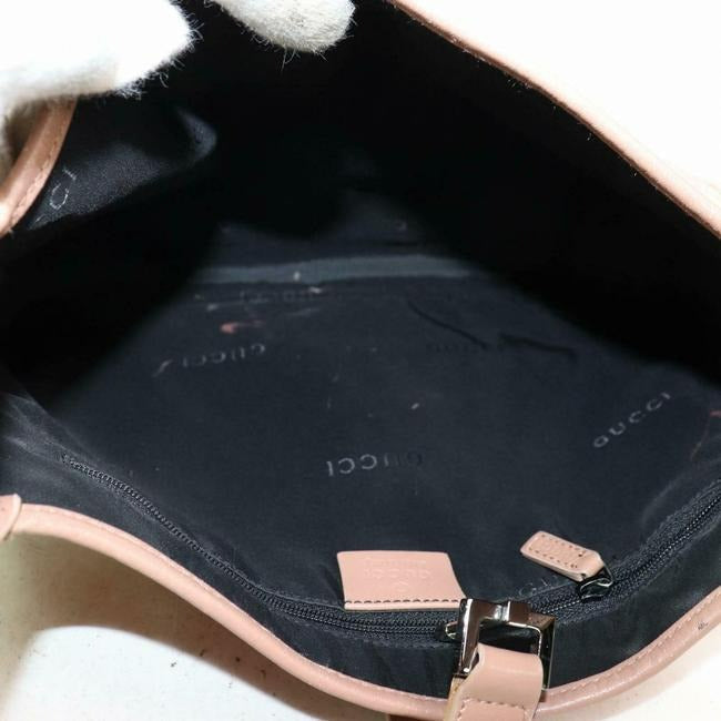 Gucci Jackie Shoulder Purse Pink Ruched Fabric And Pink Leather Hobo Bag