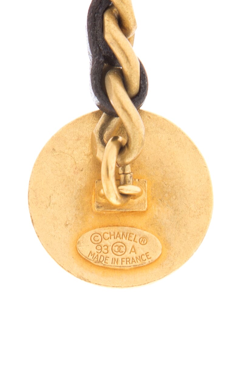 Chanel 1993 Black & Gold Cufflinks