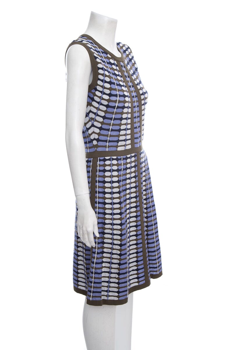 Missoni Purple & Green Stripe Polka Dot Sleeveless Dress SZ 46