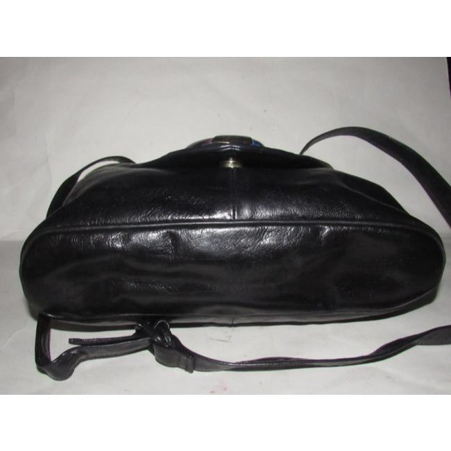 Sharif Vintage Multicolored Snakeskin And Black Leather Cross Body Bag