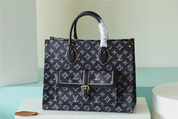 LV OnTheGo MM Monogram Canvas Black For Womtlm,  Shoulder And Crossbody Bags 13.8in/35cm LV M46154
