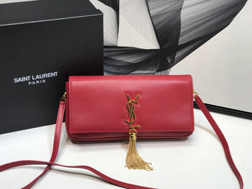 YSSL Kate Tassel Small Shoulder Bag Red For Womtlm 10.2in/26cm YSL 