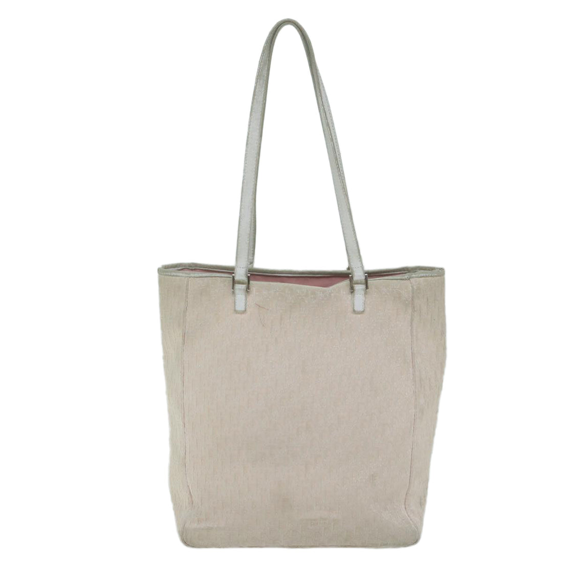 CHRISTIAN DIOR Trotter Canvas Tote Bag Pink Auth 65969