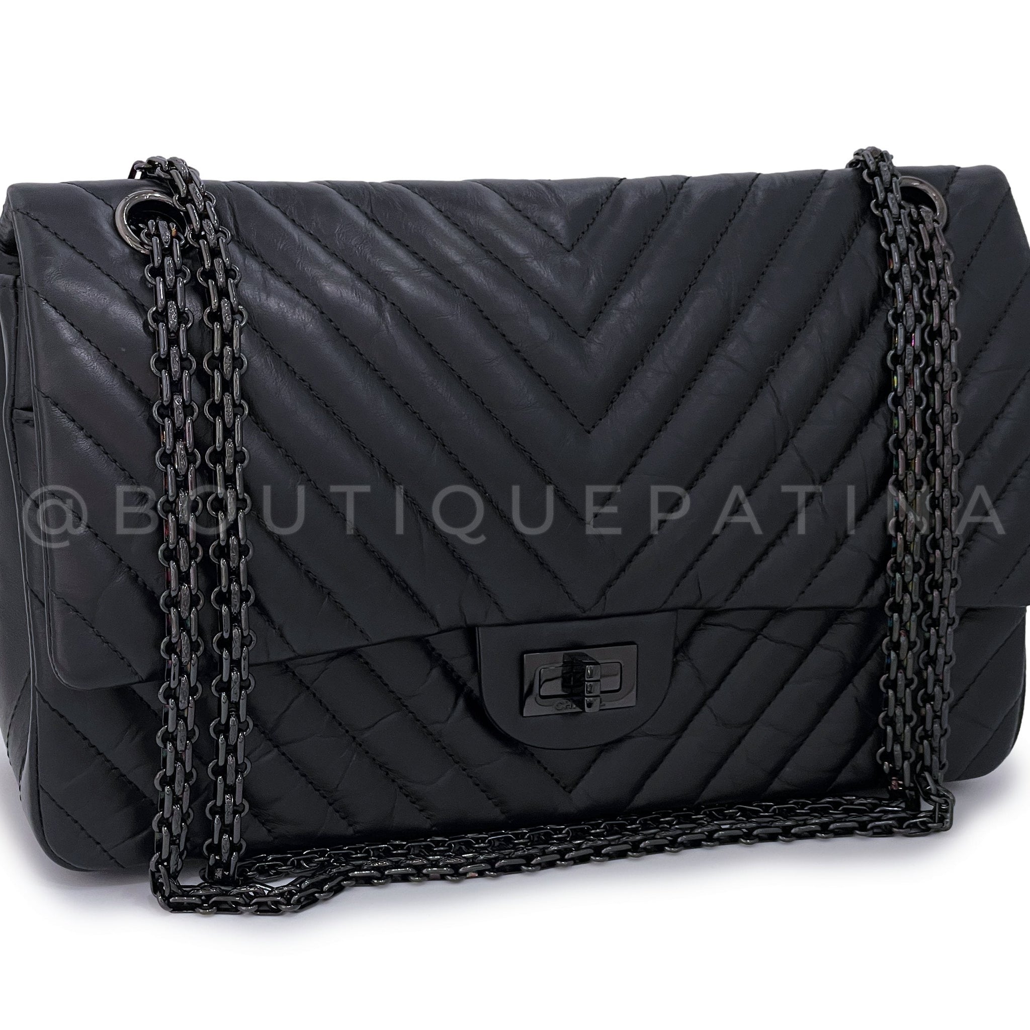 Chanel So Black Reissue 226 Medium Double Flap Bag